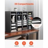 image:imageVEVOR Literature Organizers 36 Compartments Office Mailbox with Adjustable Shelves Wood Literature Sorter 393x12x268 inches for Office Home Classroom Mailrooms Organization EPA Certified BrownDark Grey