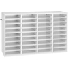 image:imageVEVOR Literature Organizers 36 Compartments Office Mailbox with Adjustable Shelves Wood Literature Sorter 393x12x268 inches for Office Home Classroom Mailrooms Organization EPA Certified BrownWhite