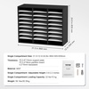 image:imageVEVOR Literature Organizers 36 Compartments Office Mailbox with Adjustable Shelves Wood Literature Sorter 393x12x268 inches for Office Home Classroom Mailrooms Organization EPA Certified BrownBlack