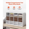 image:imageVEVOR Literature Organizers 36 Compartments Office Mailbox with Adjustable Shelves Wood Literature Sorter 393x12x268 inches for Office Home Classroom Mailrooms Organization EPA Certified BrownWhite