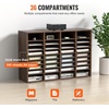 image:imageVEVOR Literature Organizers 36 Compartments Office Mailbox with Adjustable Shelves Wood Literature Sorter 393x12x268 inches for Office Home Classroom Mailrooms Organization EPA Certified BrownBrown