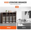 image:imageVEVOR Literature Organizers 36 Compartments Office Mailbox with Adjustable Shelves Wood Literature Sorter 393x12x268 inches for Office Home Classroom Mailrooms Organization EPA Certified BrownBrown