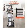 image:imageVEVOR Literature Rack 6 Pockets Pop up Aluminum Magazine Rack Lightweight Catalog Holder Stand wCarrying Bag for Living Room Hotel Trade Show Exhibition Office5 Pockets