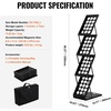 image:imageVEVOR Literature Rack 6 Pockets Pop up Aluminum Magazine Rack Lightweight Catalog Holder Stand wCarrying Bag for Living Room Hotel Trade Show Exhibition Office4 Pockets