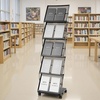 image:imageVEVOR Literature Rack 6 Pockets Pop up Aluminum Magazine Rack Lightweight Catalog Holder Stand wCarrying Bag for Living Room Hotel Trade Show Exhibition Office5 Pockets
