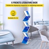 image:imageVEVOR Literature Rack 6 Pockets Pop up Aluminum Magazine Rack Lightweight Catalog Holder Stand wCarrying Bag for Living Room Hotel Trade Show Exhibition Office6 Pockets
