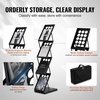 image:imageVEVOR Literature Rack 6 Pockets Pop up Aluminum Magazine Rack Lightweight Catalog Holder Stand wCarrying Bag for Living Room Hotel Trade Show Exhibition Office4 Pockets