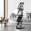 image:imageVEVOR Literature Rack 6 Pockets Pop up Aluminum Magazine Rack Lightweight Catalog Holder Stand wCarrying Bag for Living Room Hotel Trade Show Exhibition Office4 Pockets