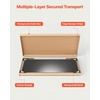 image:imageVEVOR Magnetic Glass Whiteboard Dry Erase Board 36x24 WallMounted Large White Glassboard Frameless with Marker Tray an Eraser and 2 Markers BlackBlack