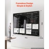 image:imageVEVOR Magnetic Glass Whiteboard Dry Erase Board 36x24 WallMounted Large White Glassboard Frameless with Marker Tray an Eraser and 2 Markers BlackBlack