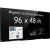 image:imageVEVOR Magnetic Glass Whiteboard Dry Erase Board 36x24 WallMounted Large White Glassboard Frameless with Marker Tray an Eraser and 2 Markers BlackBlack