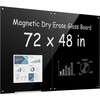 image:imageVEVOR Magnetic Glass Whiteboard Dry Erase Board 36x24 WallMounted Large White Glassboard Frameless with Marker Tray an Eraser and 2 Markers BlackBlack