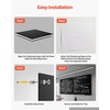 image:imageVEVOR Magnetic Glass Whiteboard Dry Erase Board 36x24 WallMounted Large White Glassboard Frameless with Marker Tray an Eraser and 2 Markers BlackBlack