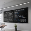 image:imageVEVOR Magnetic Glass Whiteboard Dry Erase Board 36x24 WallMounted Large White Glassboard Frameless with Marker Tray an Eraser and 2 Markers BlackBlack