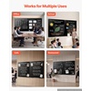 image:imageVEVOR Magnetic Glass Whiteboard Dry Erase Board 36x24 WallMounted Large White Glassboard Frameless with Marker Tray an Eraser and 2 Markers BlackBlack