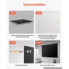 image:imageVEVOR Magnetic Glass Whiteboard Dry Erase Board 36x24 WallMounted Large White Glassboard Frameless with Marker Tray an Eraser and 2 Markers BlackBlack