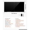 image:imageVEVOR Magnetic Glass Whiteboard Dry Erase Board 36x24 WallMounted Large White Glassboard Frameless with Marker Tray an Eraser and 2 Markers BlackBlack