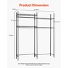 image:imageVEVOR Over The Washer and Dryer Storage Shelf 4 Tier Laundry Room Drying Rack with Hanger Rod and Hooks Adjustable Over Washer and Dryer Shelves Laundry Room Shelf Storage Space Saver BlackBlack