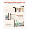image:imageVEVOR Over The Washer and Dryer Storage Shelf 4 Tier Laundry Room Drying Rack with Hanger Rod and Hooks Adjustable Over Washer and Dryer Shelves Laundry Room Shelf Storage Space Saver BlackBlack