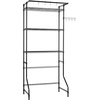image:imageVEVOR Over The Washer and Dryer Storage Shelf 4 Tier Laundry Room Drying Rack with Hanger Rod and Hooks Adjustable Over Washer and Dryer Shelves Laundry Room Shelf Storage Space Saver BlackBlack