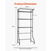 image:imageVEVOR Over The Washer and Dryer Storage Shelf 4 Tier Laundry Room Drying Rack with Hanger Rod and Hooks Adjustable Over Washer and Dryer Shelves Laundry Room Shelf Storage Space Saver BlackBlack