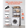 image:imageVEVOR Over The Washer and Dryer Storage Shelf 4 Tier Laundry Room Drying Rack with Hanger Rod and Hooks Adjustable Over Washer and Dryer Shelves Laundry Room Shelf Storage Space Saver BlackBlack