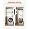 image:imageVEVOR Over The Washer and Dryer Storage Shelf 4 Tier Laundry Room Drying Rack with Hanger Rod and Hooks Adjustable Over Washer and Dryer Shelves Laundry Room Shelf Storage Space Saver BlackBlack