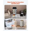 image:imageVEVOR Plastic Storage Drawers 2 Pack Storage Organizer Drawer 6 Drawers Closet Organization and Storage Dividers Dresser Organizer Clear Bins for Office Supplies Craft Rooms Classrooms and Home4 Drawers