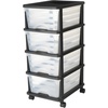 image:imageVEVOR Plastic Storage Drawers 2 Pack Storage Organizer Drawer 6 Drawers Closet Organization and Storage Dividers Dresser Organizer Clear Bins for Office Supplies Craft Rooms Classrooms and Home4 Drawers