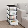 image:imageVEVOR Plastic Storage Drawers 2 Pack Storage Organizer Drawer 6 Drawers Closet Organization and Storage Dividers Dresser Organizer Clear Bins for Office Supplies Craft Rooms Classrooms and Home4 Drawers