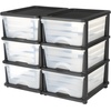image:imageVEVOR Plastic Storage Drawers 2 Pack Storage Organizer Drawer 6 Drawers Closet Organization and Storage Dividers Dresser Organizer Clear Bins for Office Supplies Craft Rooms Classrooms and Home6 Drawers