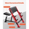 image:imageVEVOR Preacher Curl Bench Strength Training Benches Max Load 660 LBS Home Gym Fitness Equipment Seated Arm Isolated Barbell Dumbbell Bicep Station Adjustable Weight Bench with Bar Holders