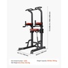 image:imageVEVOR Pull Up Bar 330 LBS Power Tower Dip Station Workout Dip Station with HShaped Stable Base amp Assistance Platform Adjustable 9 Level Height Pullup Stand for Back 3Level Adjustable Elbow Pads