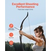 image:imageVEVOR Recurve Bow and Arrows Kit 60 inch Wooden Takedown Bows Right Handed Ergonomic Archery Recurve Bow Package Longbow for Outdoor Target Training Practice Hunting Beginners to Advanced50LB
