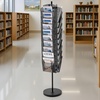 image:imageVEVOR Rotating Brochure Display Rack 30 Pockets Mesh Magazine Literature Display Stand Portable Floor Standing Magazine Rack Metal Newspaper Catalog Holders for Shop Exhibitions Office Trade Show14 x 14 x 6575 in