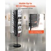image:imageVEVOR Rotating Brochure Display Rack 30 Pockets Mesh Magazine Literature Display Stand Portable Floor Standing Magazine Rack Metal Newspaper Catalog Holders for Shop Exhibitions Office Trade Show14 x 14 x 6575 in