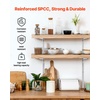 image:imageVEVOR Shelf Pilaster 363inch 8 Pack Adjustable Shelf Brackets Steel Mortise Mount Pilaster Strip Standards with 32 Screws Suitable for Wall Shelving System Cabinet Closet Organization39inch