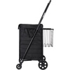 image:imageVEVOR Shopping Cart Folding Grocery Utility Cart with Dual Baskets Waterproof Liner amp Wheels 100 LBS Large Load Capacity Heavy Duty Laundry Basket for Laundry Shopping Camping Grocery LuggageMedium