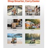 image:imageVEVOR Shopping Cart Folding Grocery Utility Cart with Dual Baskets Waterproof Liner amp Wheels 100 LBS Large Load Capacity Heavy Duty Laundry Basket for Laundry Shopping Camping Grocery LuggageSmall