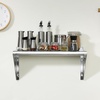image:imageVEVOR Stainless Steel Wall Shelf 86 x 162 Pack with Backsplash Holds 44 lbs Ideal for Kitchen Bar Restaurant Home Hotel12 x 36
