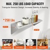 image:imageVEVOR Stainless Steel Wall Shelf 86 x 162 Pack with Backsplash Holds 44 lbs Ideal for Kitchen Bar Restaurant Home Hotel12 x 36