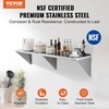 image:imageVEVOR Stainless Steel Wall Shelf 86 x 162 Pack with Backsplash Holds 44 lbs Ideal for Kitchen Bar Restaurant Home Hotel18 x 72