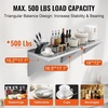 image:imageVEVOR Stainless Steel Wall Shelf 86 x 162 Pack with Backsplash Holds 44 lbs Ideal for Kitchen Bar Restaurant Home Hotel18 x 72