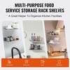 image:imageVEVOR Stainless Steel Wall Shelf 86 x 162 Pack with Backsplash Holds 44 lbs Ideal for Kitchen Bar Restaurant Home Hotel86 x 162PCS