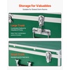 image:imageVEVOR Storage Trunk Set of 2 Wooden Suitcase Storage Boxes with Padlocks Large Trunk Includes Casters amp 3 Metal Handles Decorative Store Chest with Lids for Travel Apartment Dorm PinkGreen