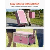 image:imageVEVOR Storage Trunk Set of 2 Wooden Suitcase Storage Boxes with Padlocks Large Trunk Includes Casters amp 3 Metal Handles Decorative Store Chest with Lids for Travel Apartment Dorm PinkPink