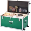image:imageVEVOR Storage Trunk Set of 2 Wooden Suitcase Storage Boxes with Padlocks Large Trunk Includes Casters amp 3 Metal Handles Decorative Store Chest with Lids for Travel Apartment Dorm PinkGreen