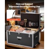 image:imageVEVOR Storage Trunk Set of 2 Wooden Suitcase Storage Boxes with Padlocks Large Trunk Includes Casters amp 3 Metal Handles Decorative Store Chest with Lids for Travel Apartment Dorm PinkBlack