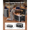 image:imageVEVOR Storage Trunk Set of 2 Wooden Suitcase Storage Boxes with Padlocks Large Trunk Includes Casters amp 3 Metal Handles Decorative Store Chest with Lids for Travel Apartment Dorm PinkBlack