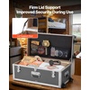 image:imageVEVOR Storage Trunk Set of 2 Wooden Suitcase Storage Boxes with Padlocks Large Trunk Includes Casters amp 3 Metal Handles Decorative Store Chest with Lids for Travel Apartment Dorm PinkGray
